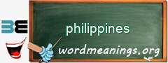 WordMeaning blackboard for philippines